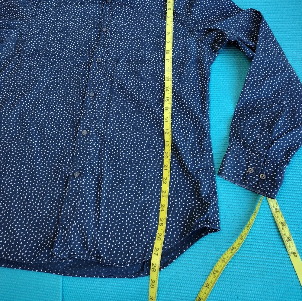 Banana Republic Men's Grant Fit Shirt Navy Size L